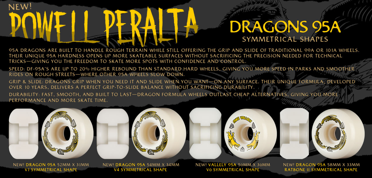 Powell Peralta Dragon Formula Skateboard Wheels 95a