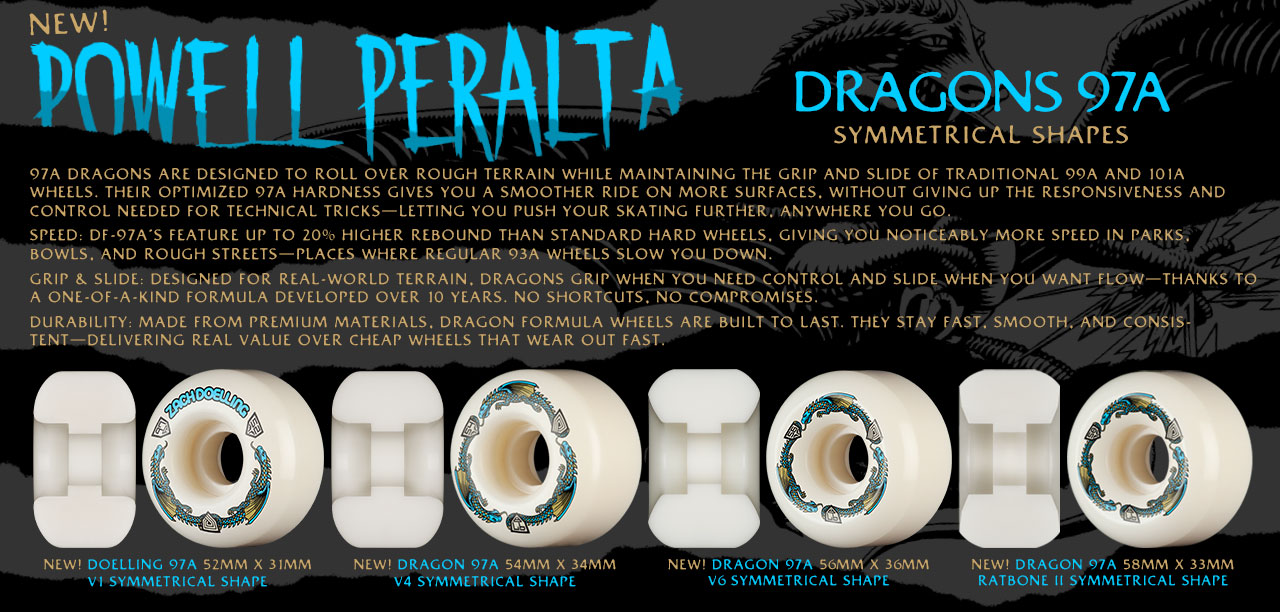 Powell Peralta Dragon Formula Skateboard Wheels 97a