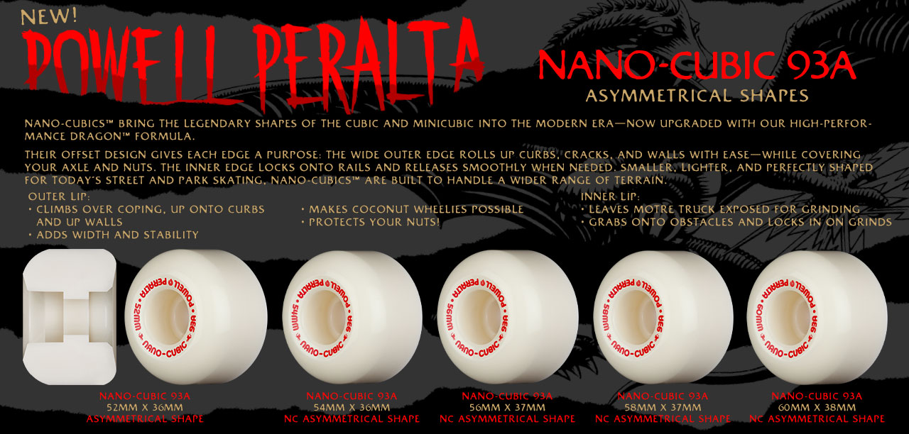 Powell Peralta Dragon Formula Skateboard Wheels Nano Cubics 93a