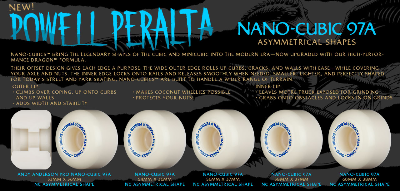 Powell Peralta Dragon Formula Skateboard Wheels Nano Cubics 97a
