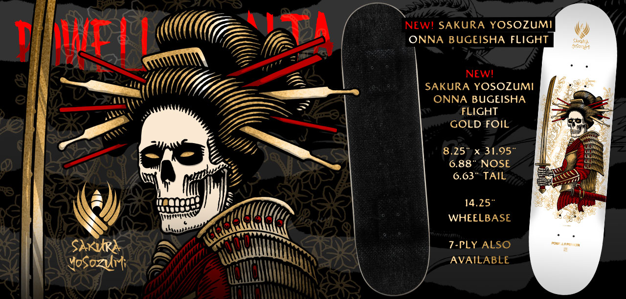 Powell Peralta Pro Sakura Yosozumi Onna-Bugeisha FLIGHT® Skateboard Deck