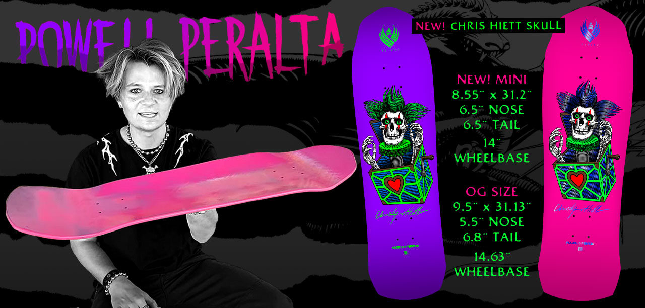 Powell Peralta Pro Chris Hiett Skull Skateboard Decks