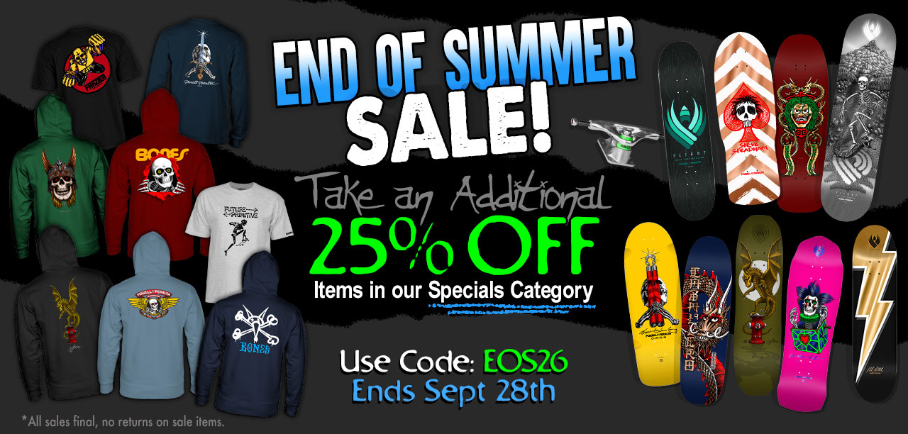 End Of Summer Sale! Take an additional 25% off items in our specials category. Use Code: EOS26