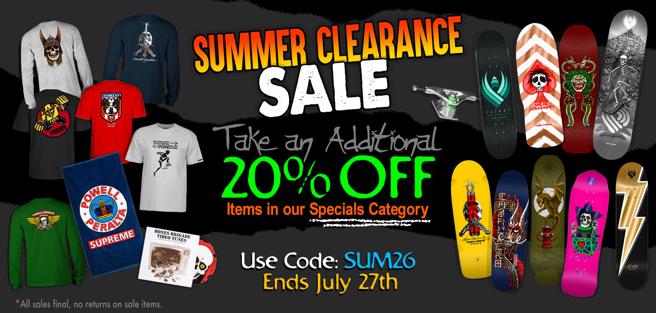 Summer Clearance Sale - 20% Off Specials - Use Code: SUM26